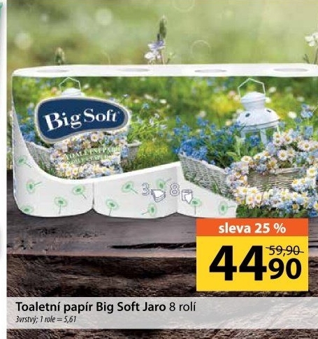 Toaletní papír 3vrstvý Big Soft
