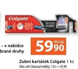 Kartáček na zuby Slim Soft Charcoal Colgate