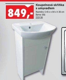 Koupelnová skříňka s umyvadlem