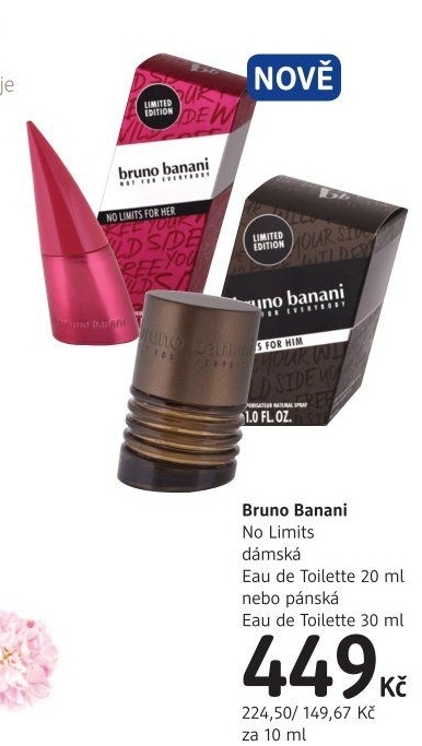 Toaletní voda dámská No Limits Bruno Banani