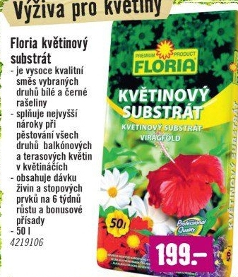 Květinový substrát Floria