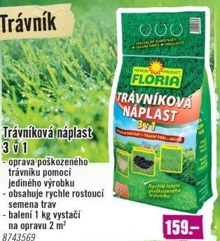 Hnojivo Trávníková náplast Floria