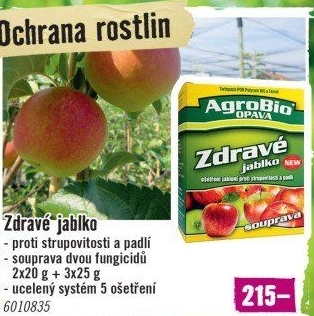 Strupovitost a padlí jabloní Agro bio Opava