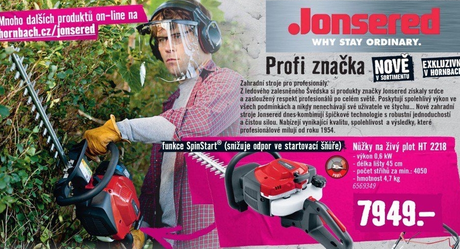 Benzínové nůžky na živý plot Jonsered HT 2218