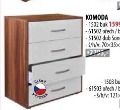 Komoda se zásuvkami 1502