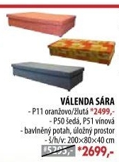 Válenda SÁRA s úložným prostorem P11