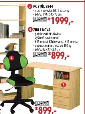 PC stůl 8844 lakovaný