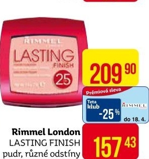 Make up pudrový Lasting Finish 25 H Rimmel