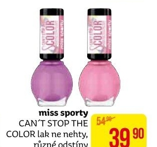 Lak na nehty Can't Stop the Color Miss Sporty