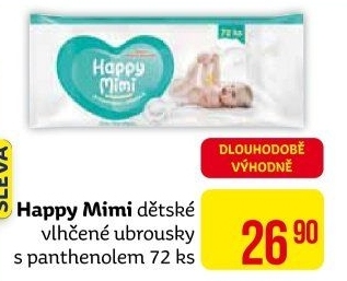 Vlhčené ubrousky dětské Happy Mimi