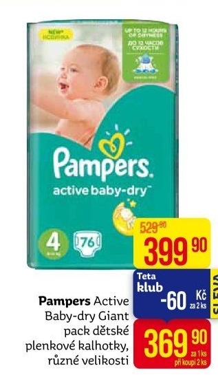 Pleny dětské Pampers Active Baby Dry