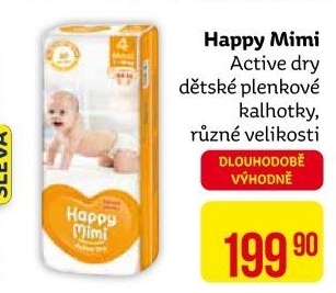 Pleny dětské Happy Mimi Active Dry