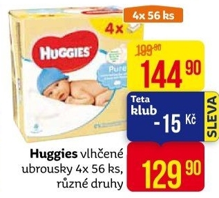 Vlhčené ubrousky dětské Huggies