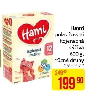Výživa mléčná Hami