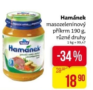 Příkrm masozeleninový Hamánek