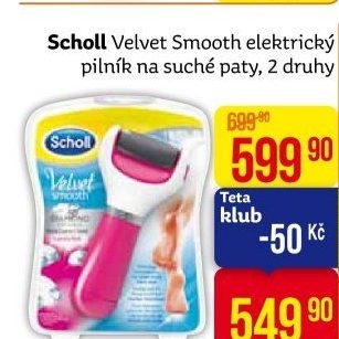 Pilník elektrický na chodidla Velvet smooth Scholl