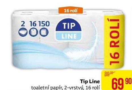 Toaletní papír 2vrstvý Tip Line