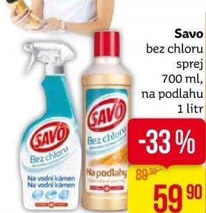 Čistič ve spreji bez chloru Savo