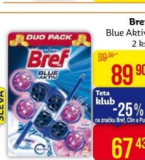 WC blok tuhý Blue Aktiv Bref