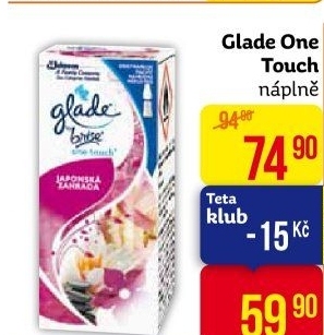 Osvěžovač vzduchu One touch Glade by Brise - náplň