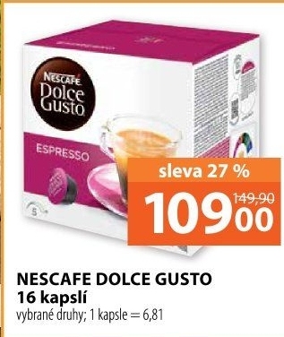 Kapsle Dolce Gusto Nescafé