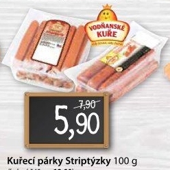 Párky kuřecí striptýzky Vodňanské kuře