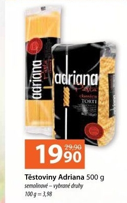 Těstoviny semolinové Adriana