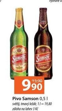 Pivo světlý ležák Samson