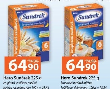 Kaše mléčná Dobrou noc Sunárek