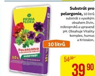 Substrát pro muškáty / pelargonie Prima Flora Agro