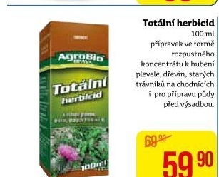 Postřik proti plevelu Totální herbicid AgroBio