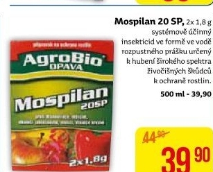 Přípravek insekticid prášek Mospilan 20 SP AgroBio