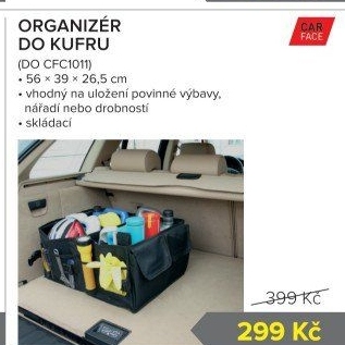 Organizér do kufru CarFace