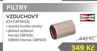 Vzduchový filtr Champion