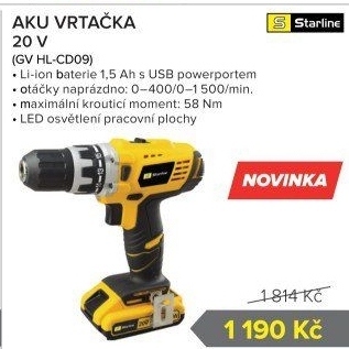 Aku vrtačka Starline