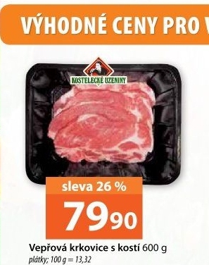 Vepřová krkovice s kostí Kostelecké uzeniny