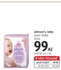 Prsní vložky Johnson's Baby