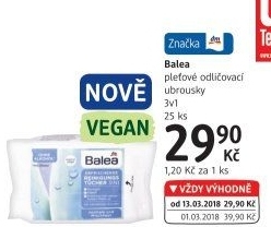 Ubrousky odličovací 3v1 Balea