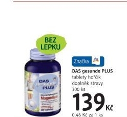 Doplněk stravy hořčík Das gesunde Plus