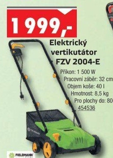 Elektrický vertikutátor Fieldmann FZV 2004-E