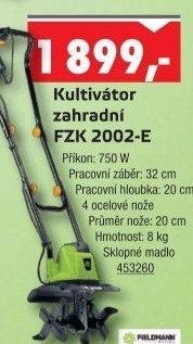 Zahradní kultivátor FZK 2002 E Fieldmann