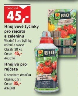 Tyčinkové hnojivo pro zeleninu Compo