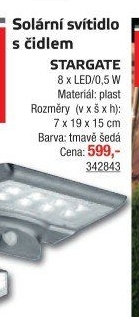 Venkovní nástěnné solární svítidlo Stargate Luxera
