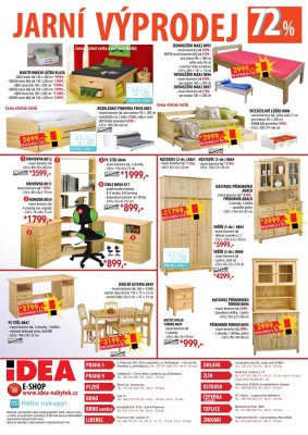 akční leták IDEA nábytek 15.4.2018-30.4.2018