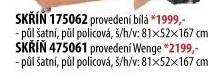 Skříň 2dveřová 175062 bílá