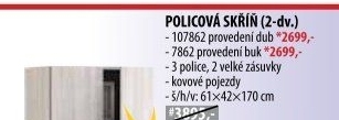 Skříň 2dveřová 107862 dub