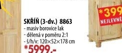 Skříň 3dveřová 8863 lakovaná