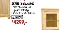 Skříň 2 dveřová 8860 lakovaná