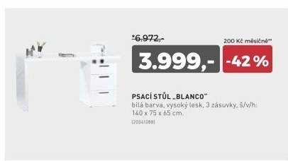 Psací stůl BLANCO