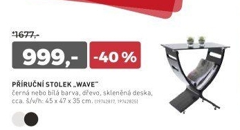 Přístavný stolek WAVE